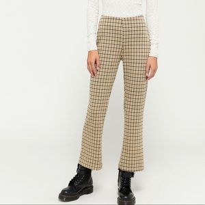 Urban Outfitters Plaid flare crop pants